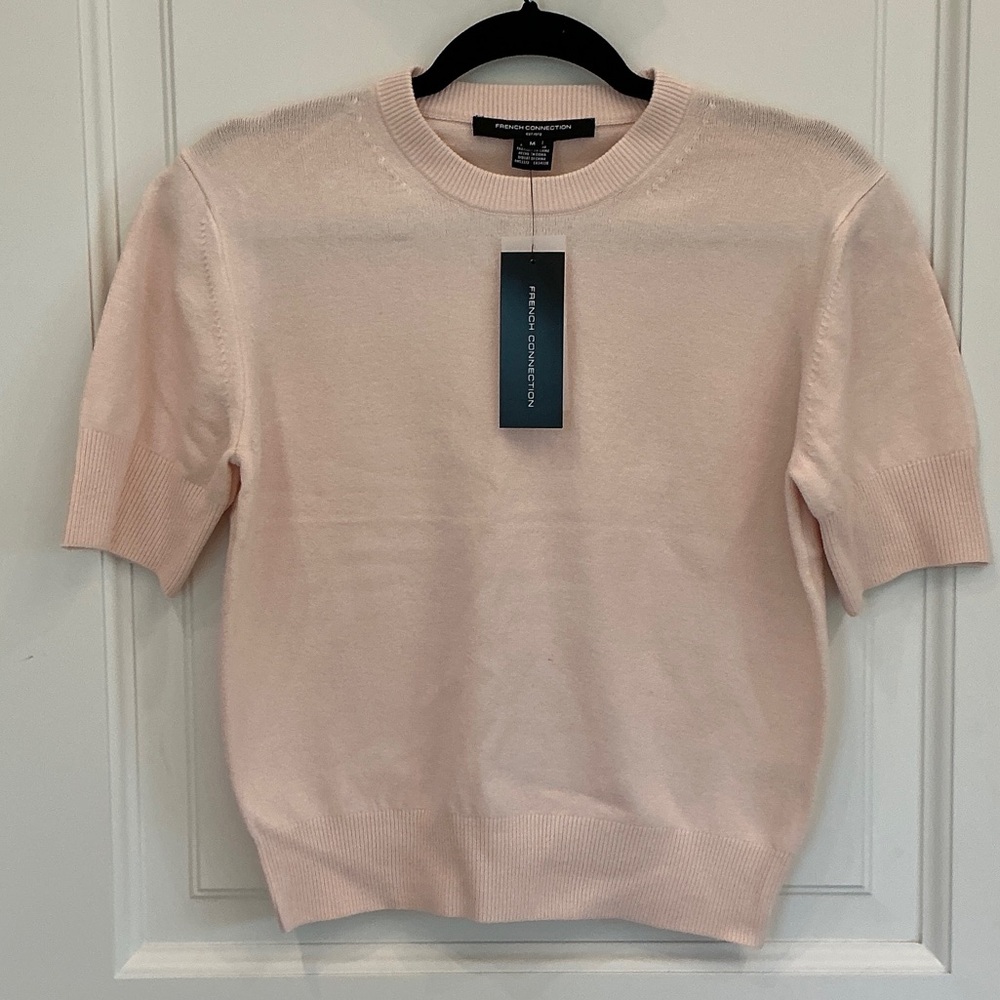 French Connection Women's Pink Crew Neck Sweater